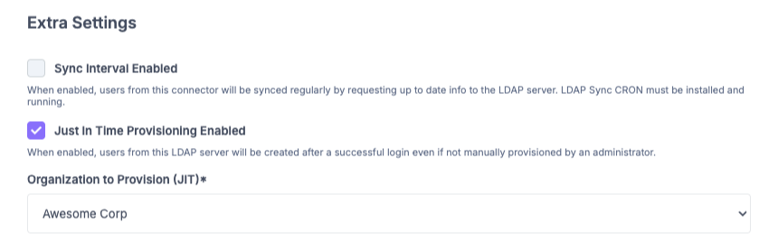 Activer Just In Time Provisioning