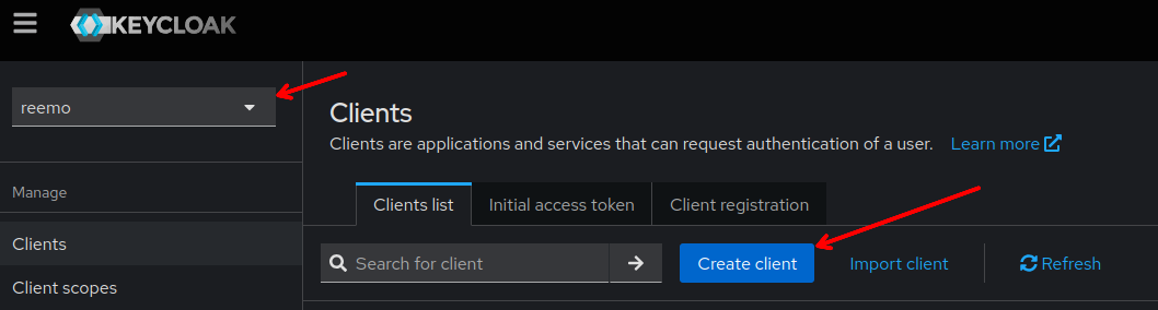 Creating a SAML client in Keycloak