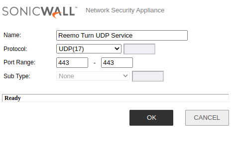 Services pour TURN UDP 443