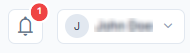 Bouton de notifications avec badge