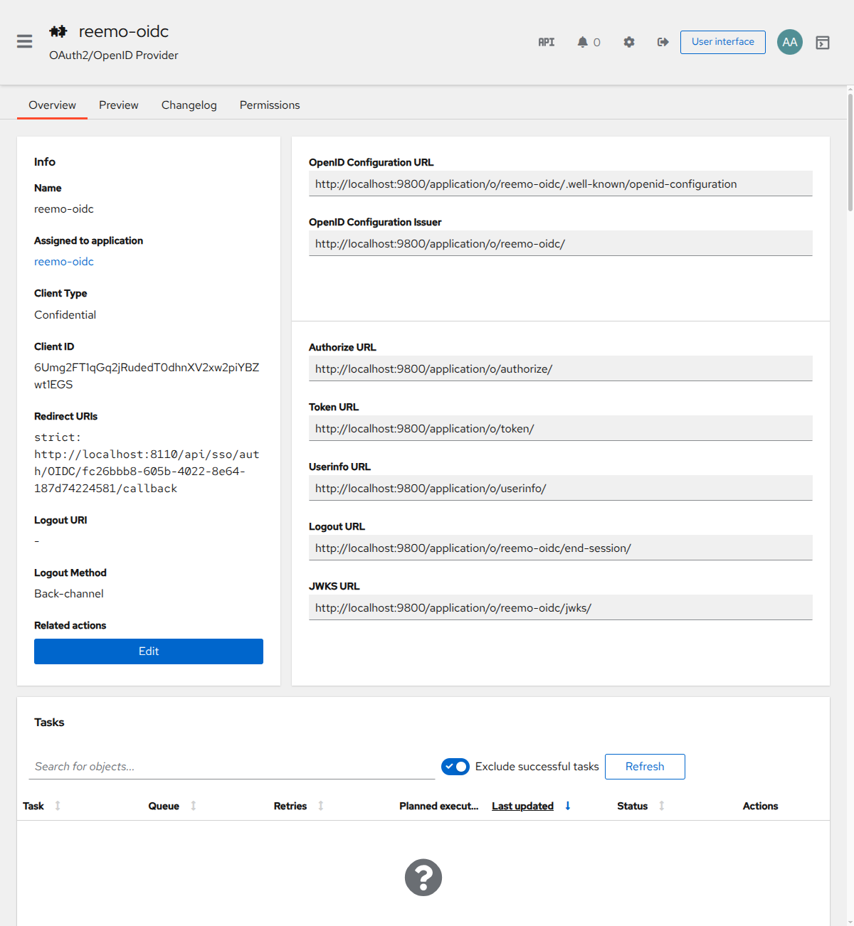 Authentik OIDC provider overview