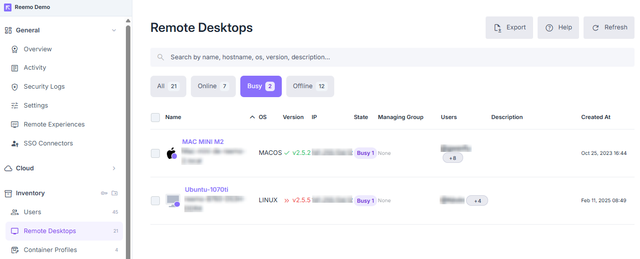 Overview of remote desktops
