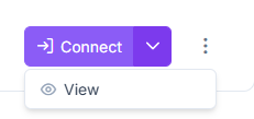 Reemo resource Connect button dropdown with the View option
