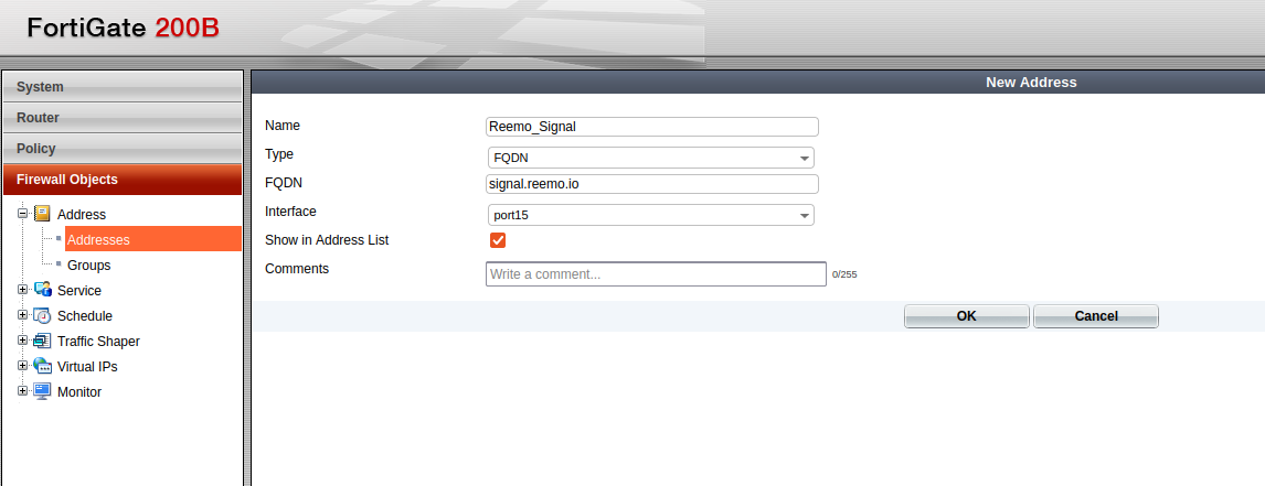 Ajout de l'adresse SIGNAL